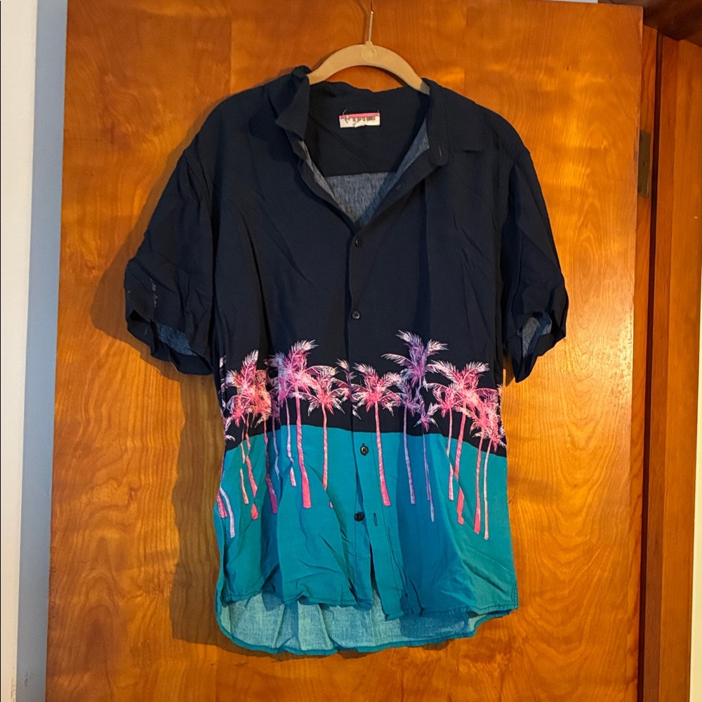 Navy Blue Button-Up Shirt